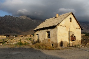 Opuštěné domy na arménsko-íránských hranicích.